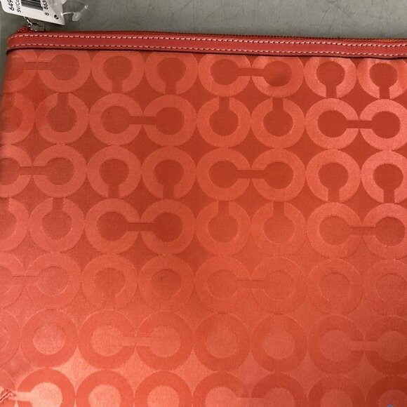 NWT Coach Signature Coral Tablet Sleeve Coral - Picture 2 of 4